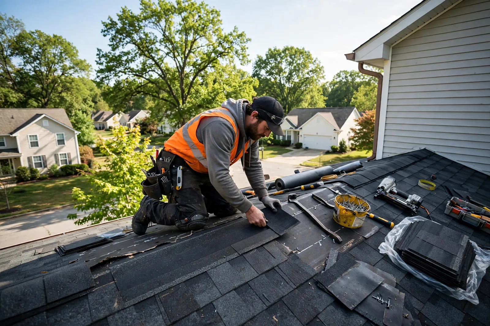 Durham Roof Repair In Progress
